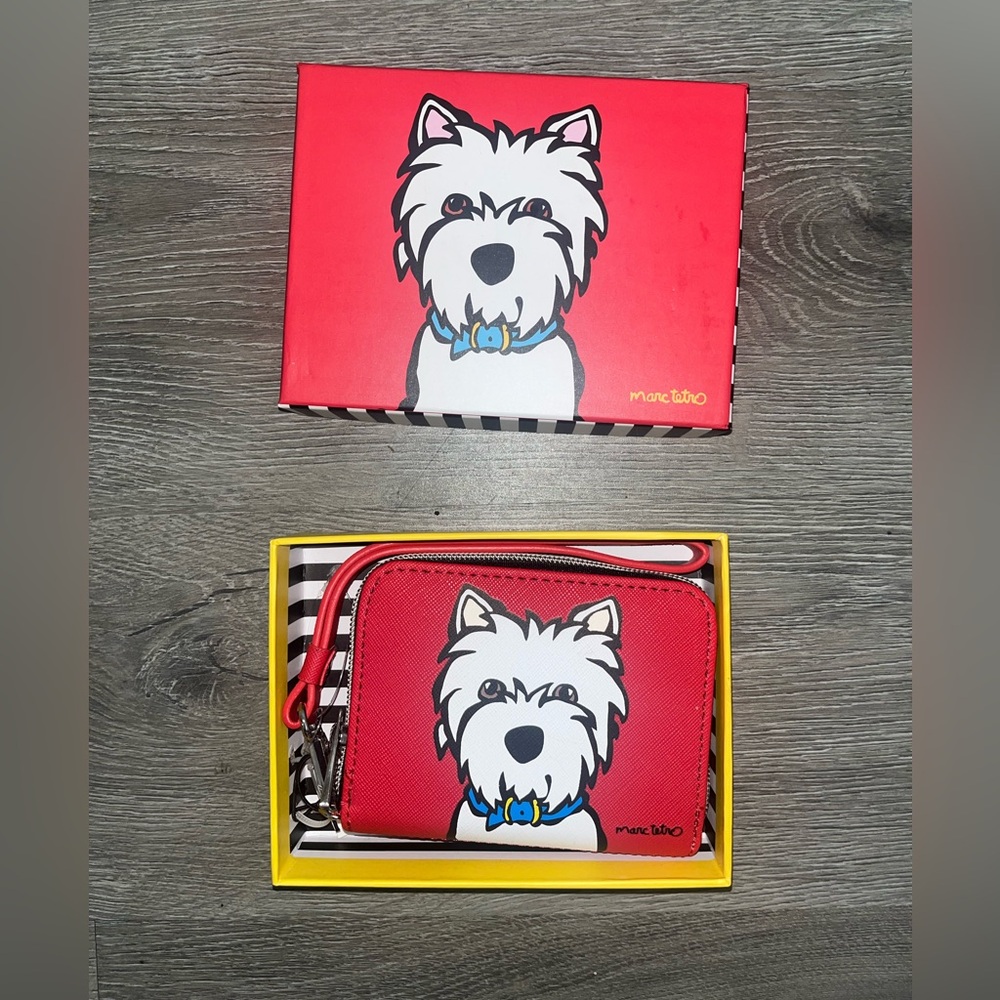Marc Tetro Red Dog Print Women's Wallet